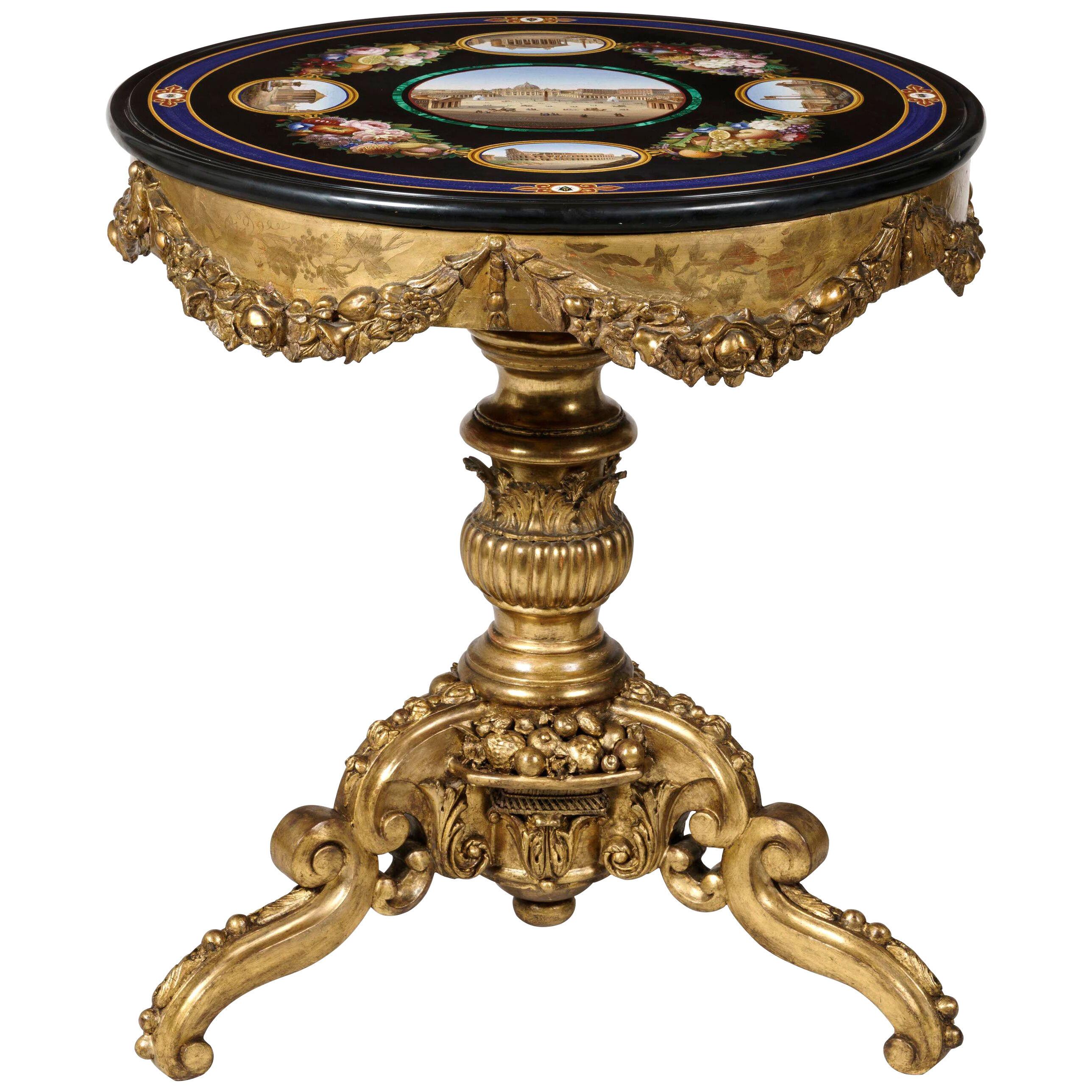 19th Century Italian Micro-Mosaic Grand Tour Table Attributed to Roccheggiani