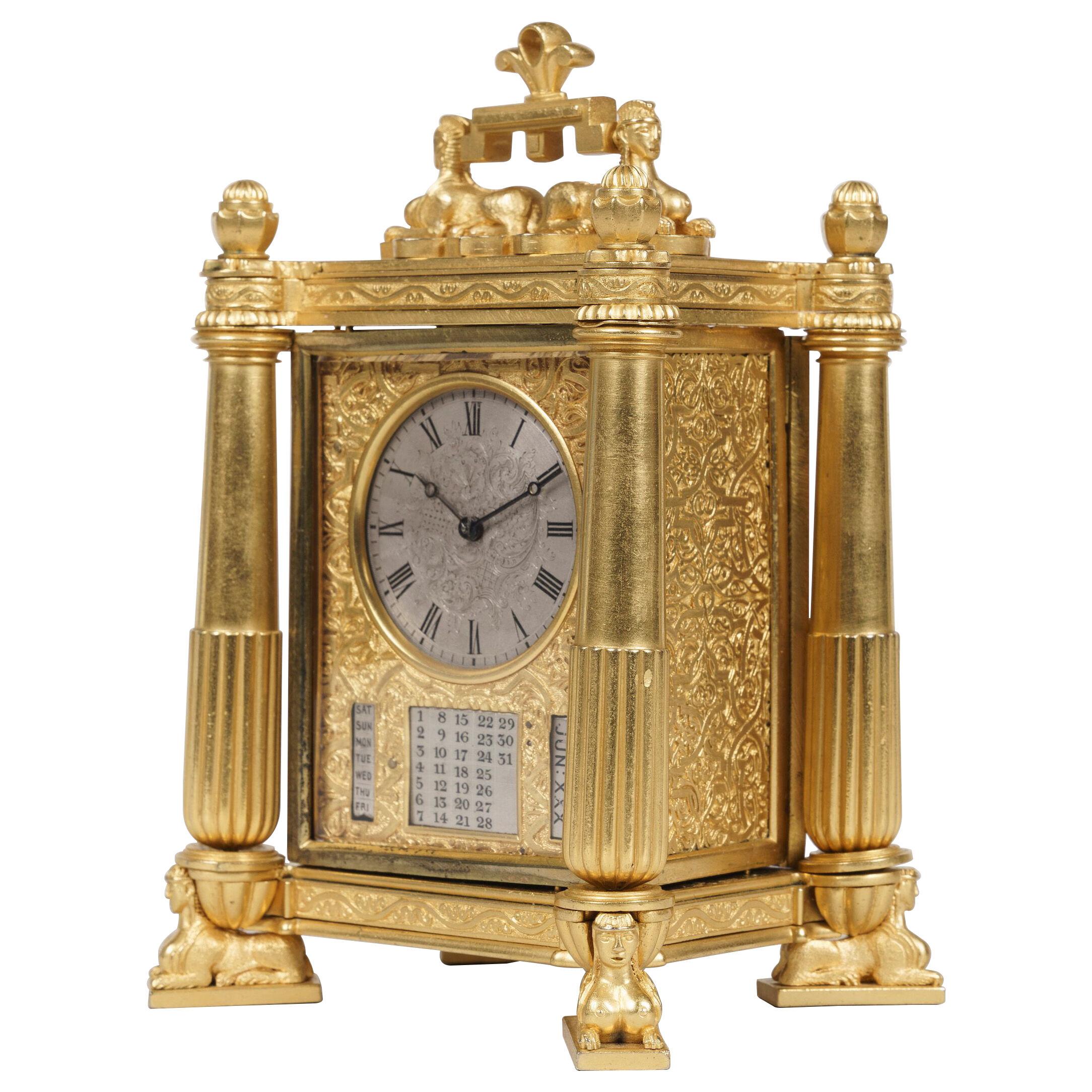 Antique 'Egyptian' Style Carriage Clock