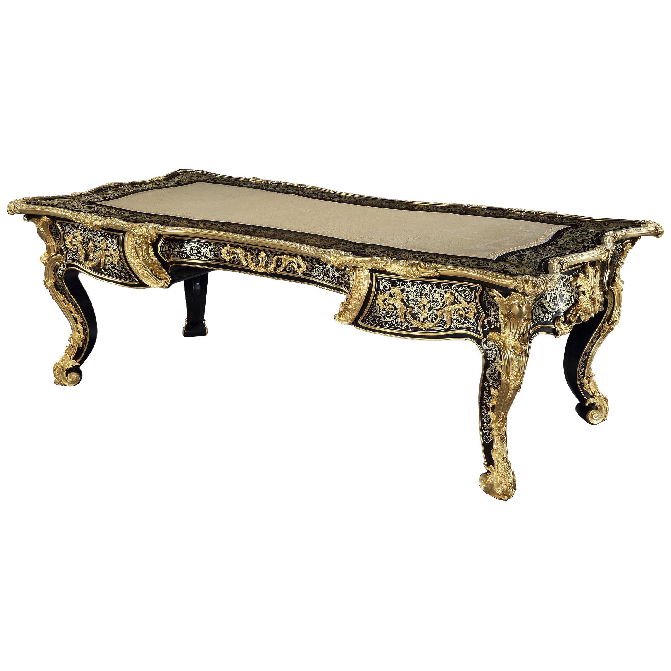 'James Bond' Boulle Marquetry Writing Desk in the Louis XIV Manner