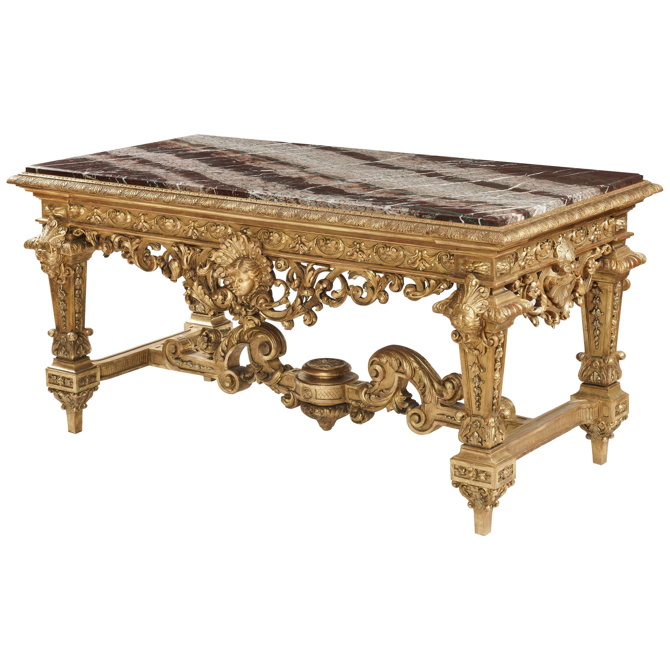 19th Century Giltwood Centre Table in the Louis XIV Style