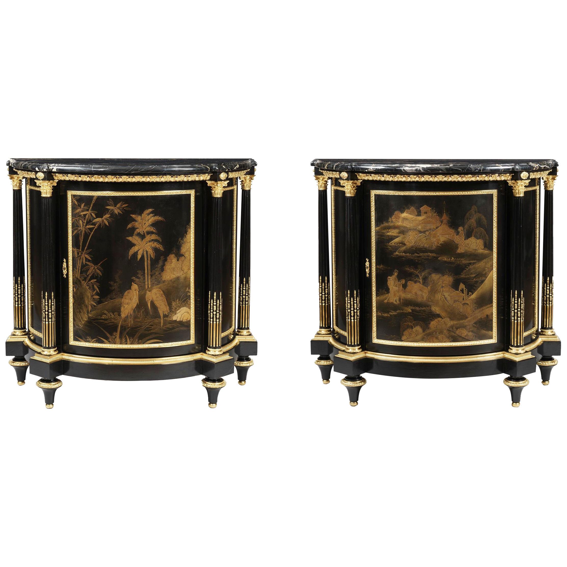 Pair of Lacquer Cabinets in the Louis XVI Manner