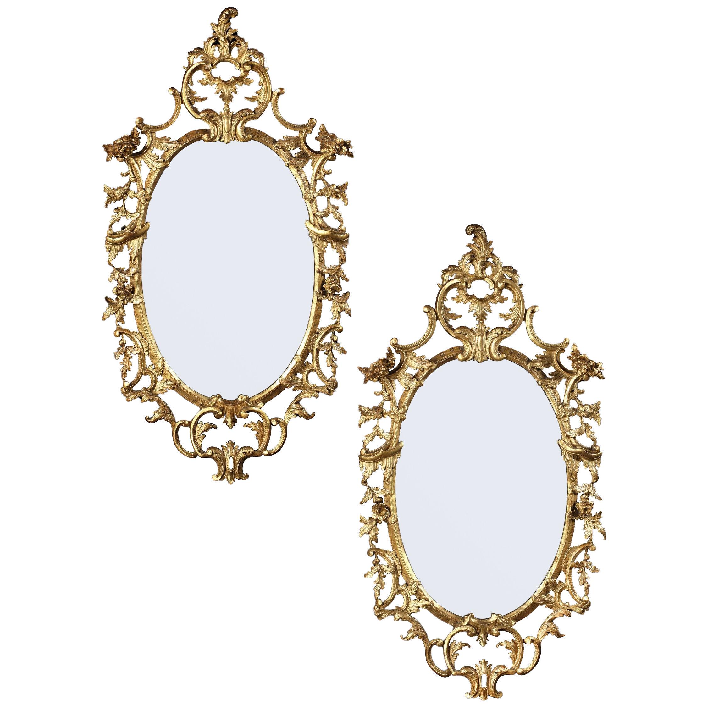 Pair of Ornate Carved Mirrors