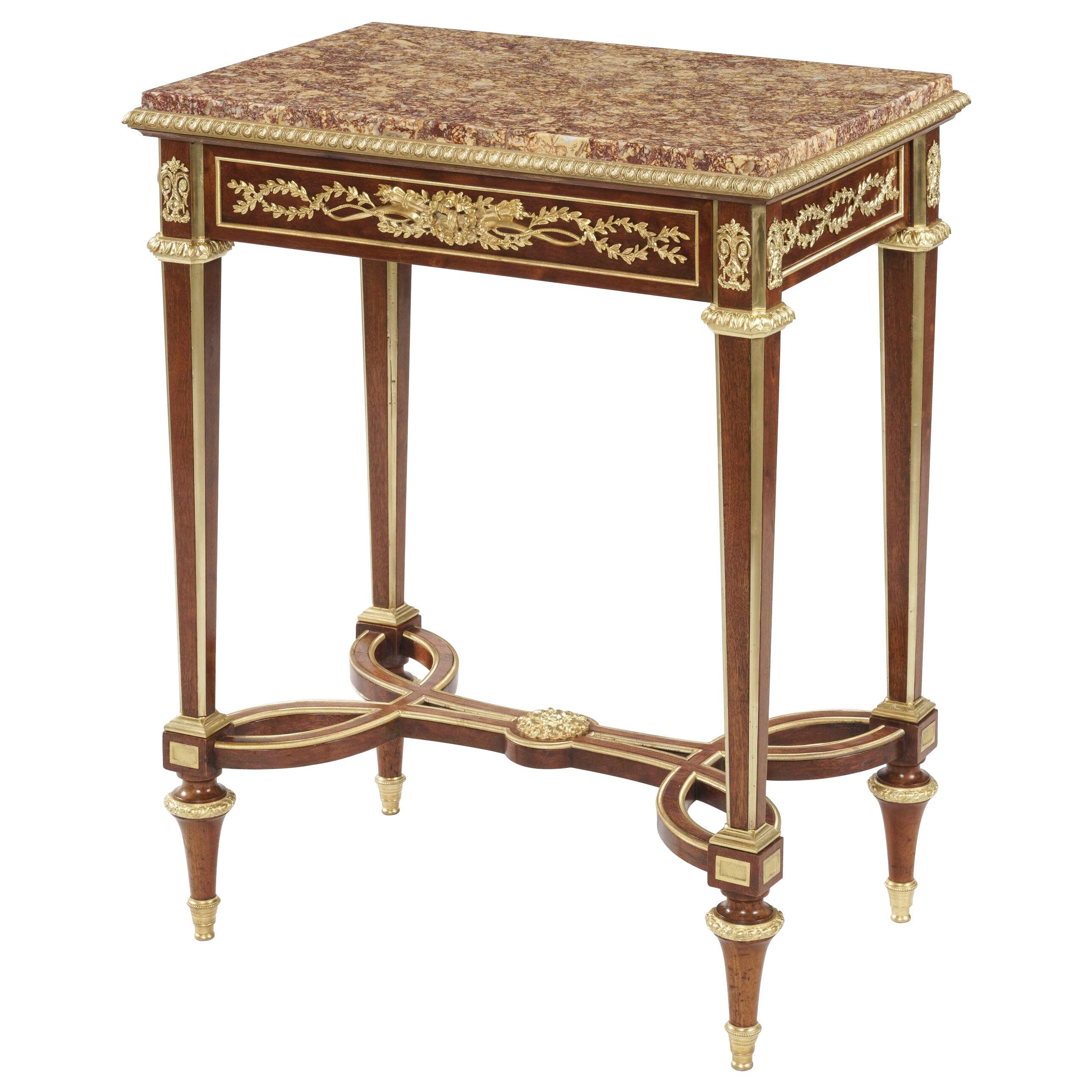 19th Century Side Table in the Louis XVI Manner by Henry Dasson