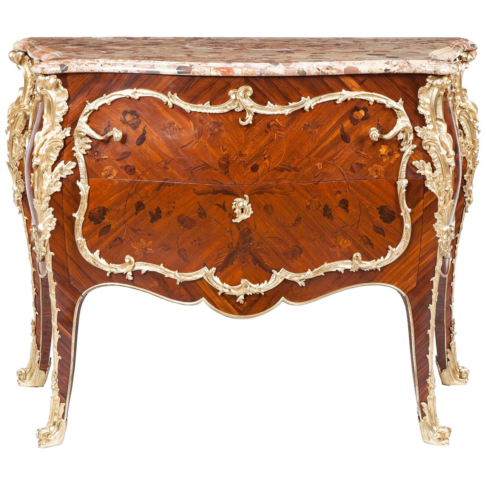 Rare 19th Century Commode in the Louis XV Manner