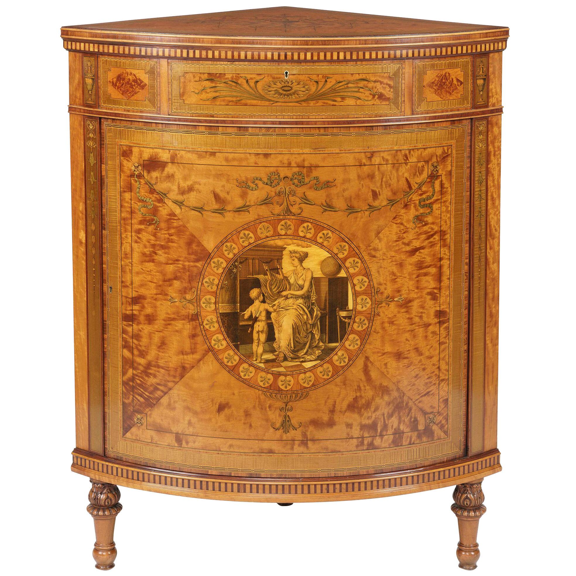 Neoclassical Corner Cabinet of the Neo-Classical Revival Period