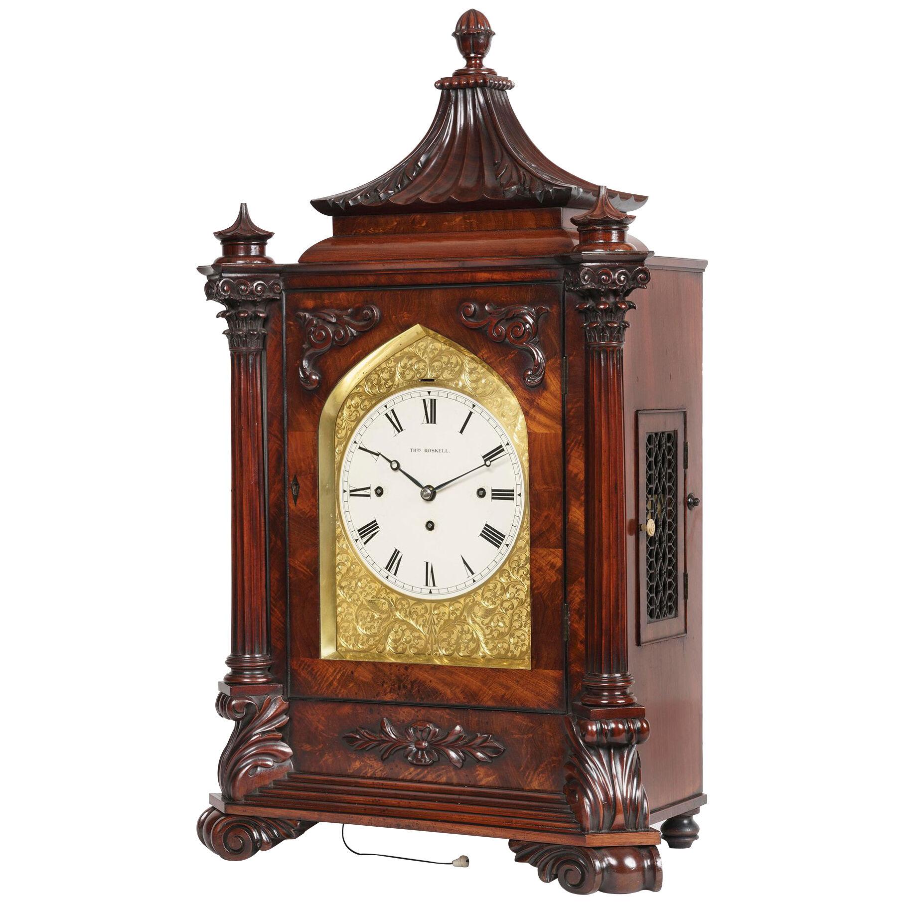  Late Georgian Mahogany Musical Table Clock