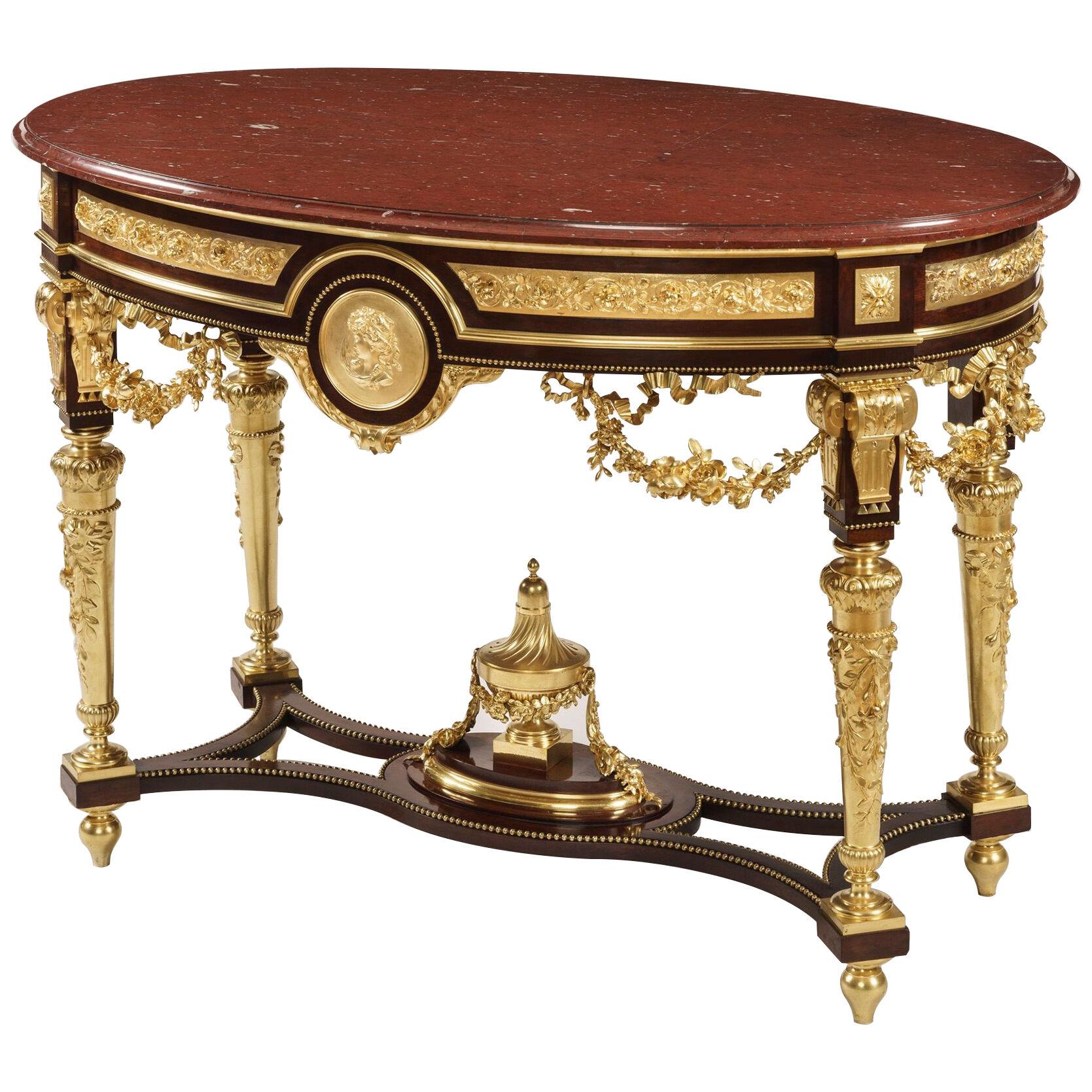 Rare Ormolu Centre Table in the Louis XVI Manner