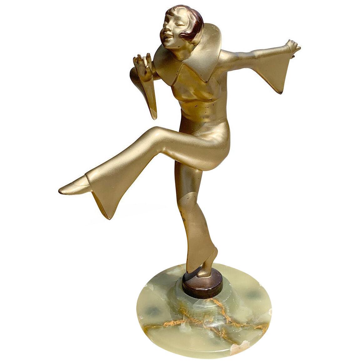 Art Deco 'Trouser Girl' Bronze Figurine by Josef Lorenzl