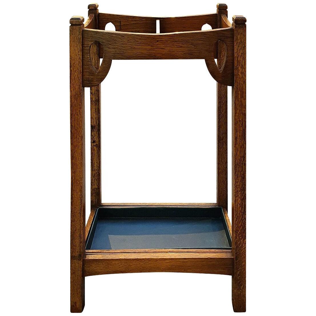 Arts and Crafts Movement Stick Stand in Oak