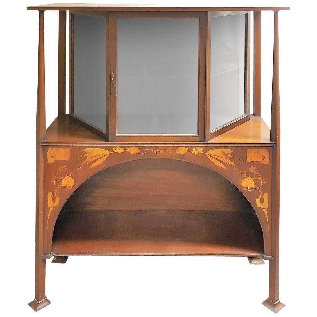 Art Nouveau Display Cabinet by Bath Cabinet Makers 