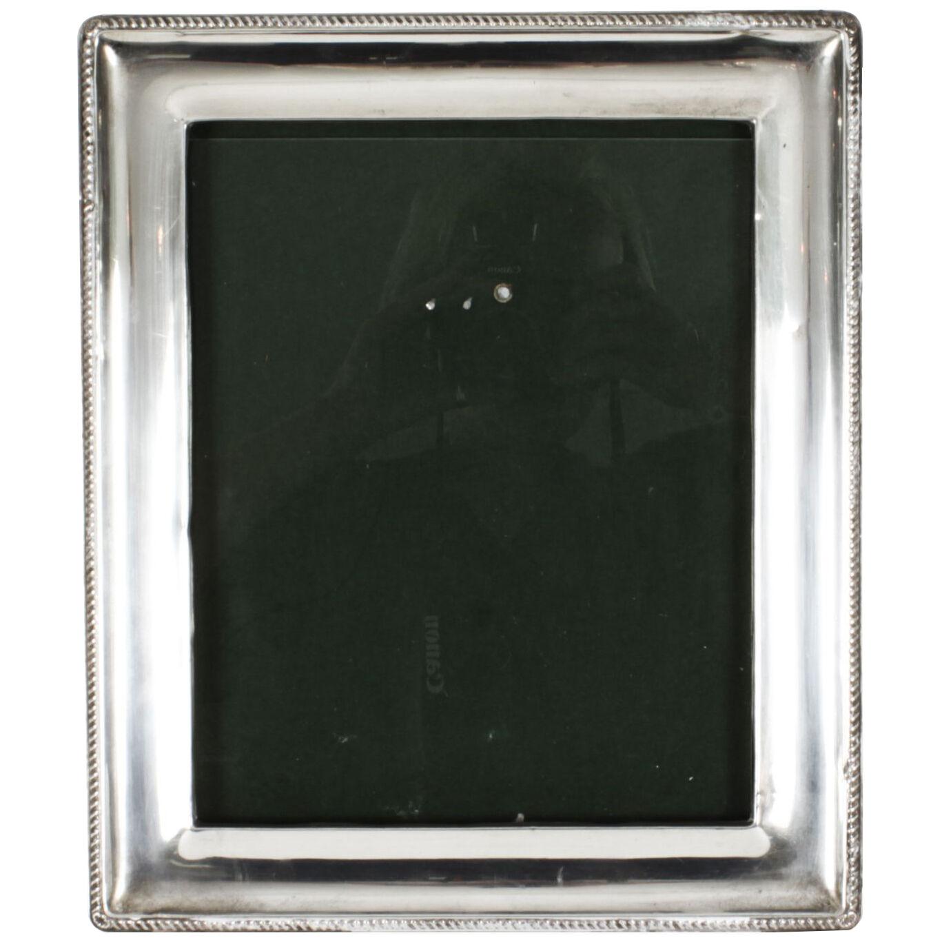 Vintage Large Sterling Silver Photo Frame John Bull London 1990 C 34x28cm
