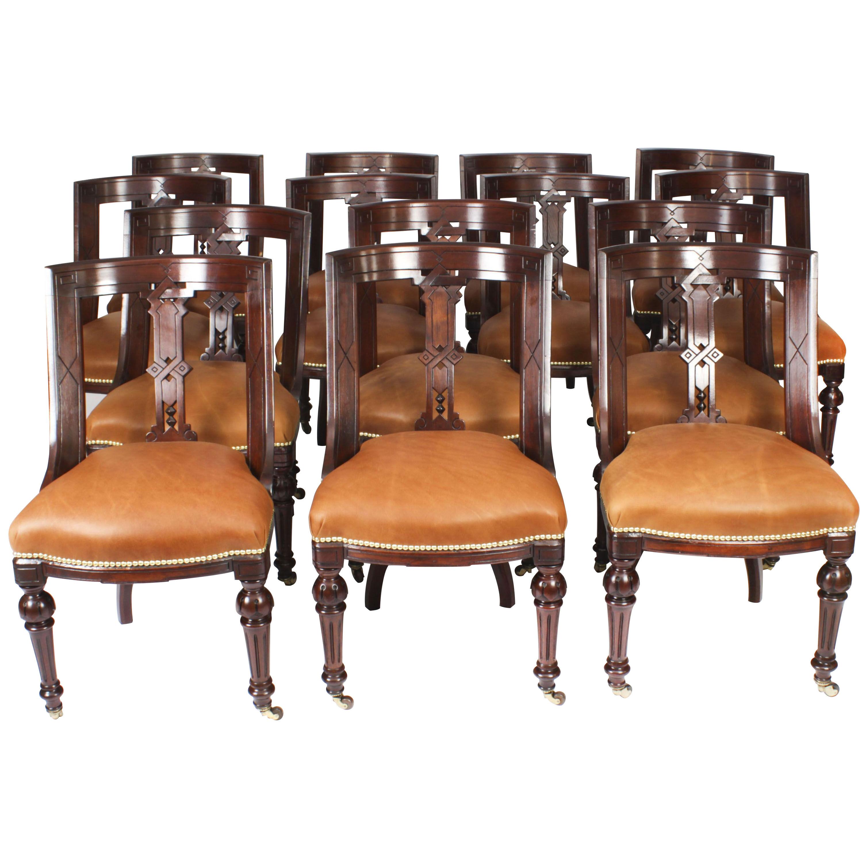 Antique Set 14 Scottish Athenian Dining Chairs C1815 19th Century