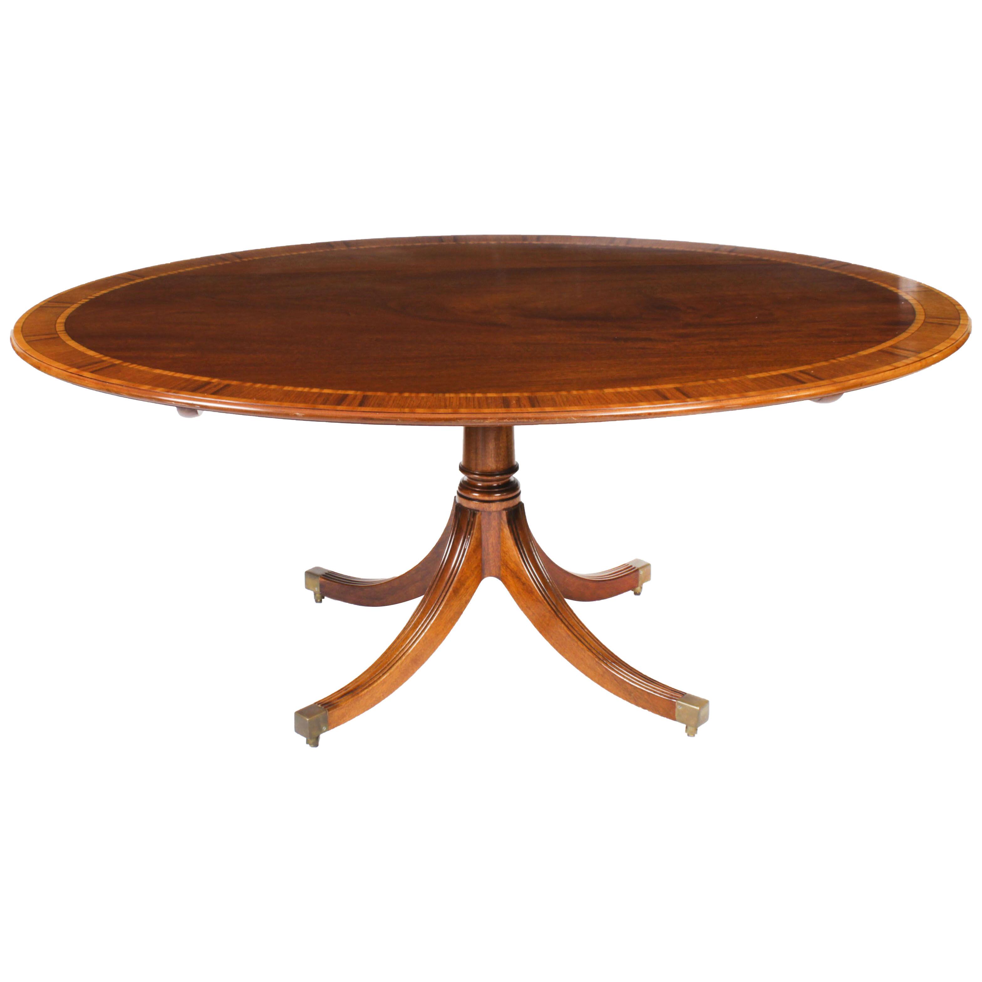 Vintage 5 ft 6" Oval Mahogany Dining Table by William Tillman 20th Century