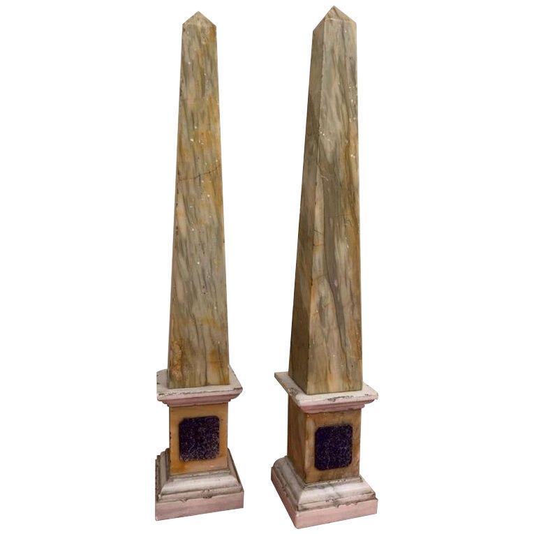 Pair of Grand Tour Obelisks