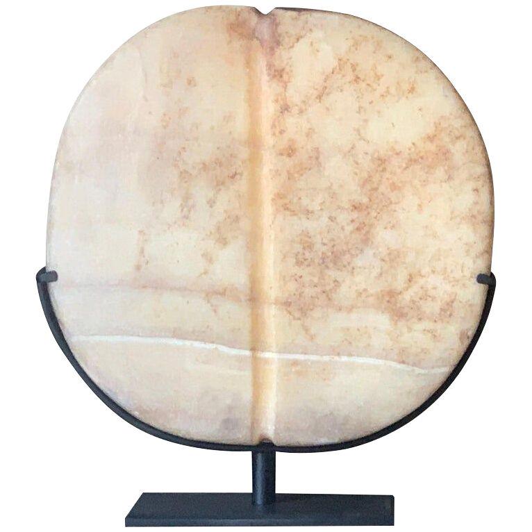 Bactrian Alabaster Disc Idol, 2nd Millennium B.C.