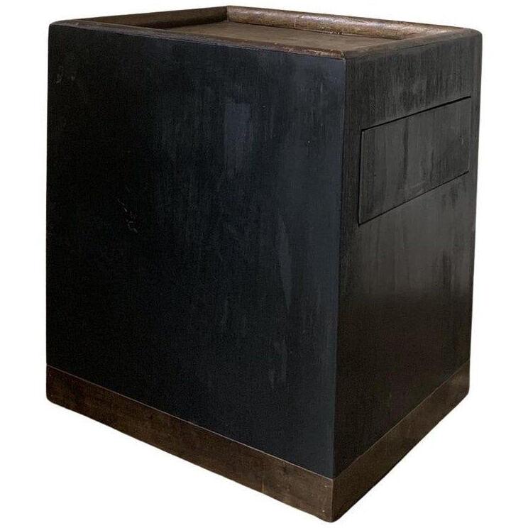 LARGO End Table Reclaimed Wood Cube 