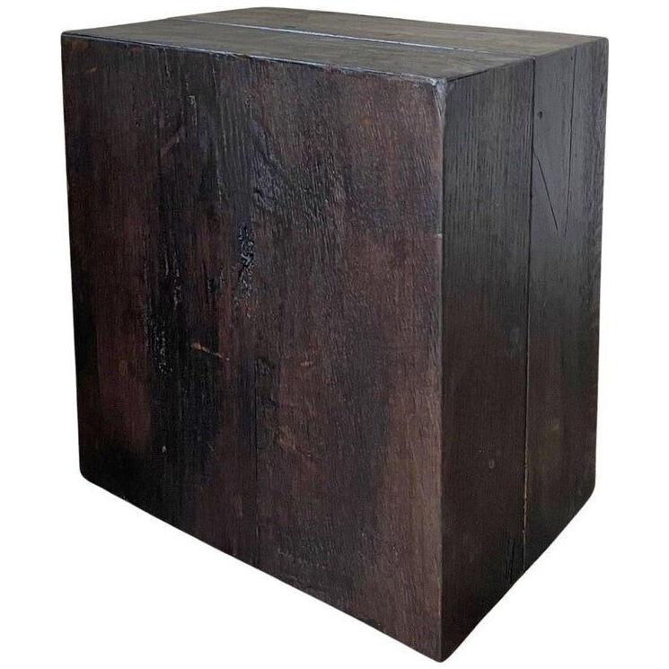 Small Cube Sidetable 18th Century Oak