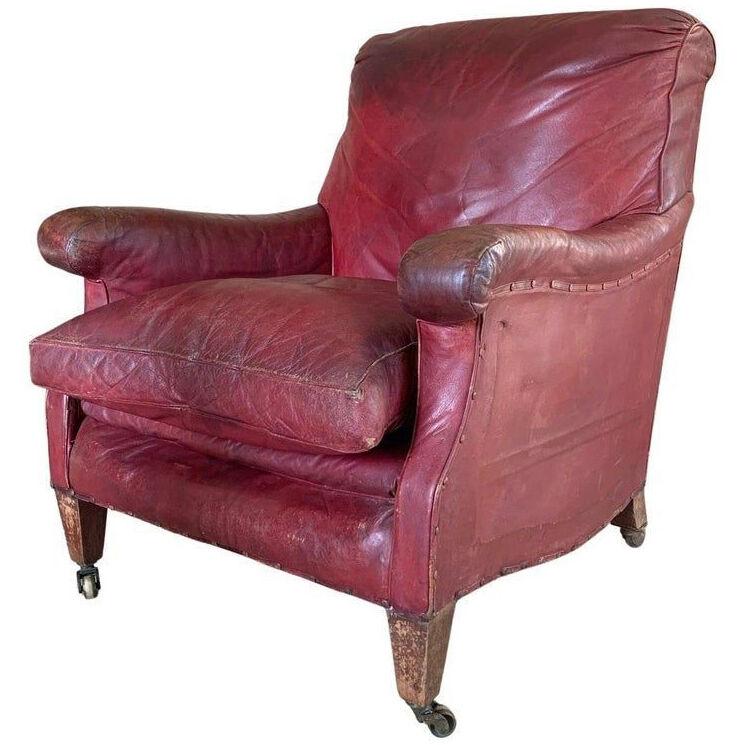 Early 20th century leather club chair