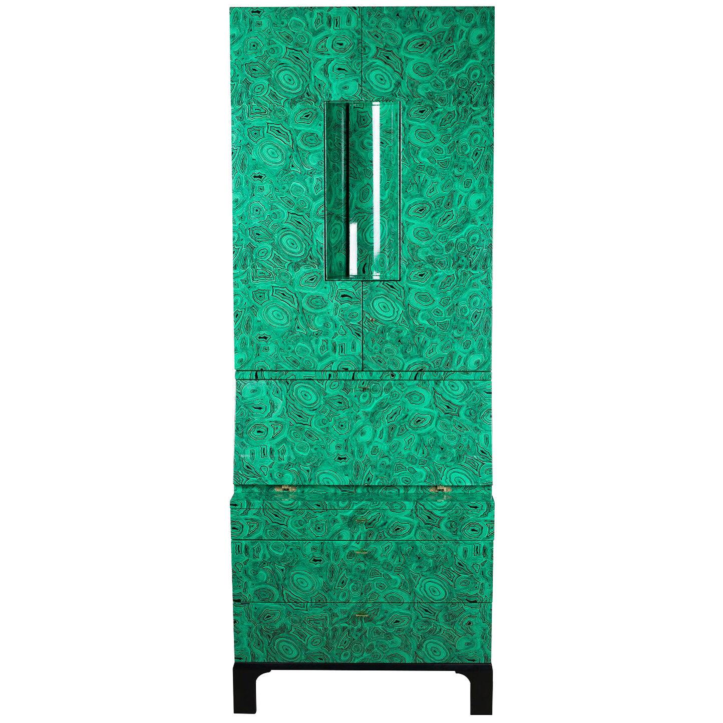 Limited Edition Fornasetti "Malachite" Cabinet by Barnaba Fornasetti