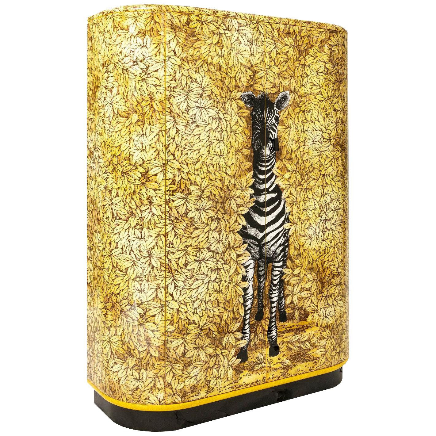 Curved Zebra Cabinet by Atelier Fornasetti, Italy 2020