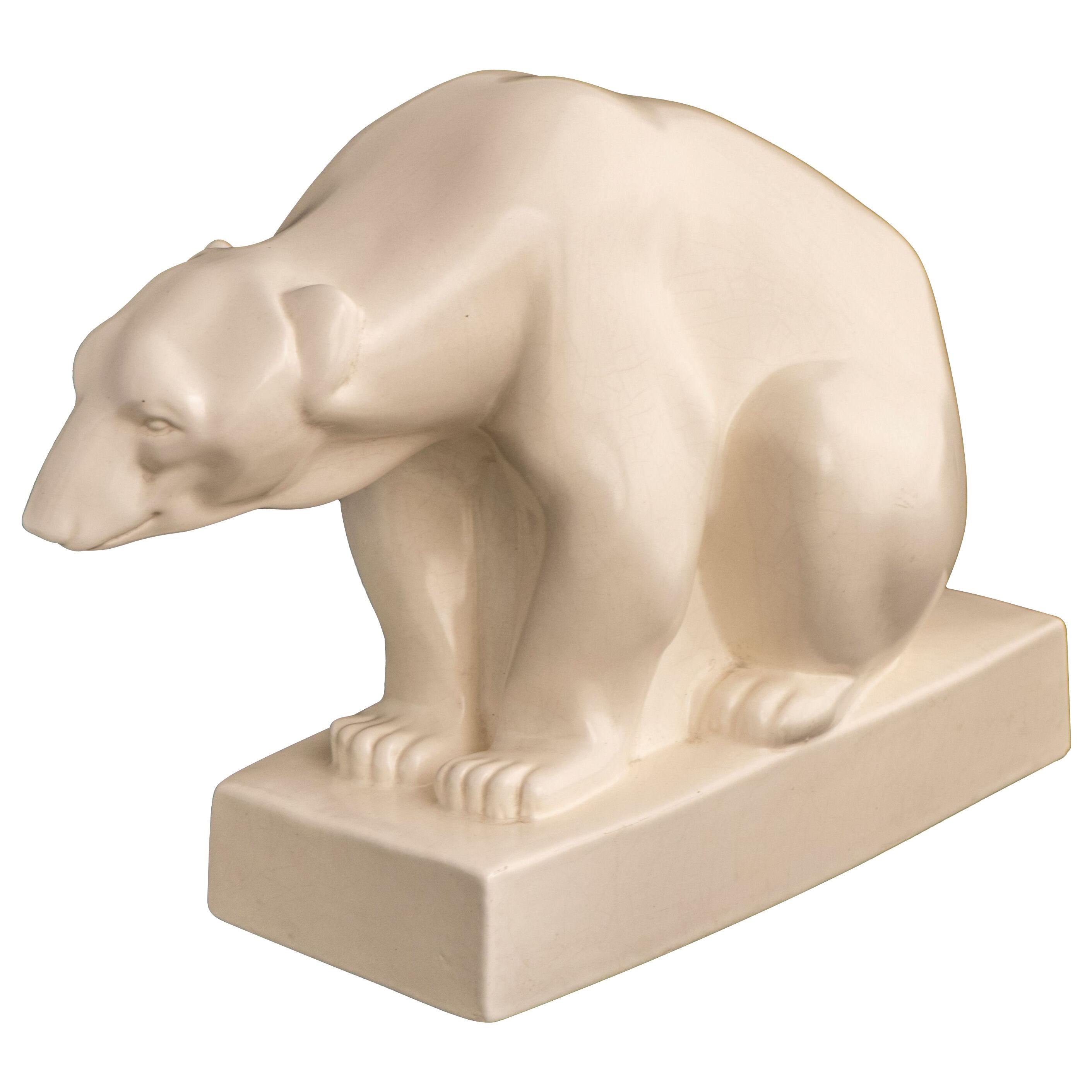 Wedgwood Ceramic moulded model of a Polar Bear, England circa 1920