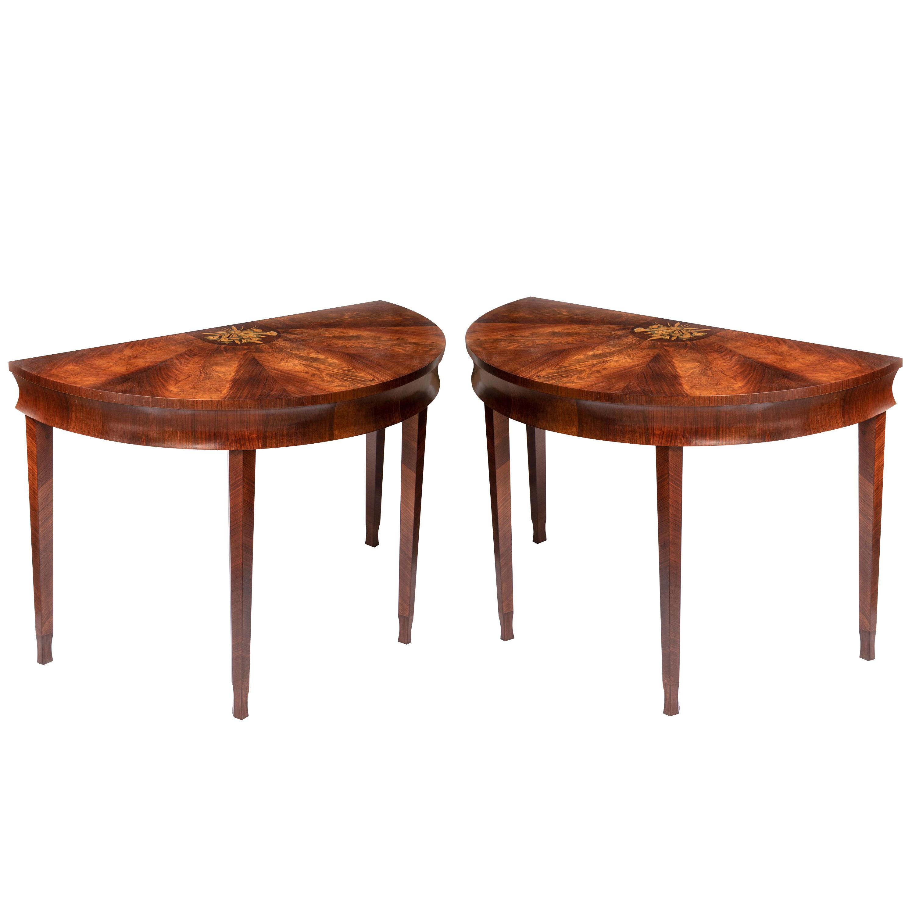 Pair of side tables attributed to Heals of London, England circa 1920
