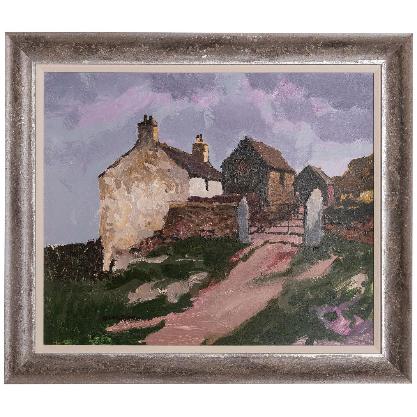 Painting of Hill Farm No1 by Donald McIntyre, England circa 1980