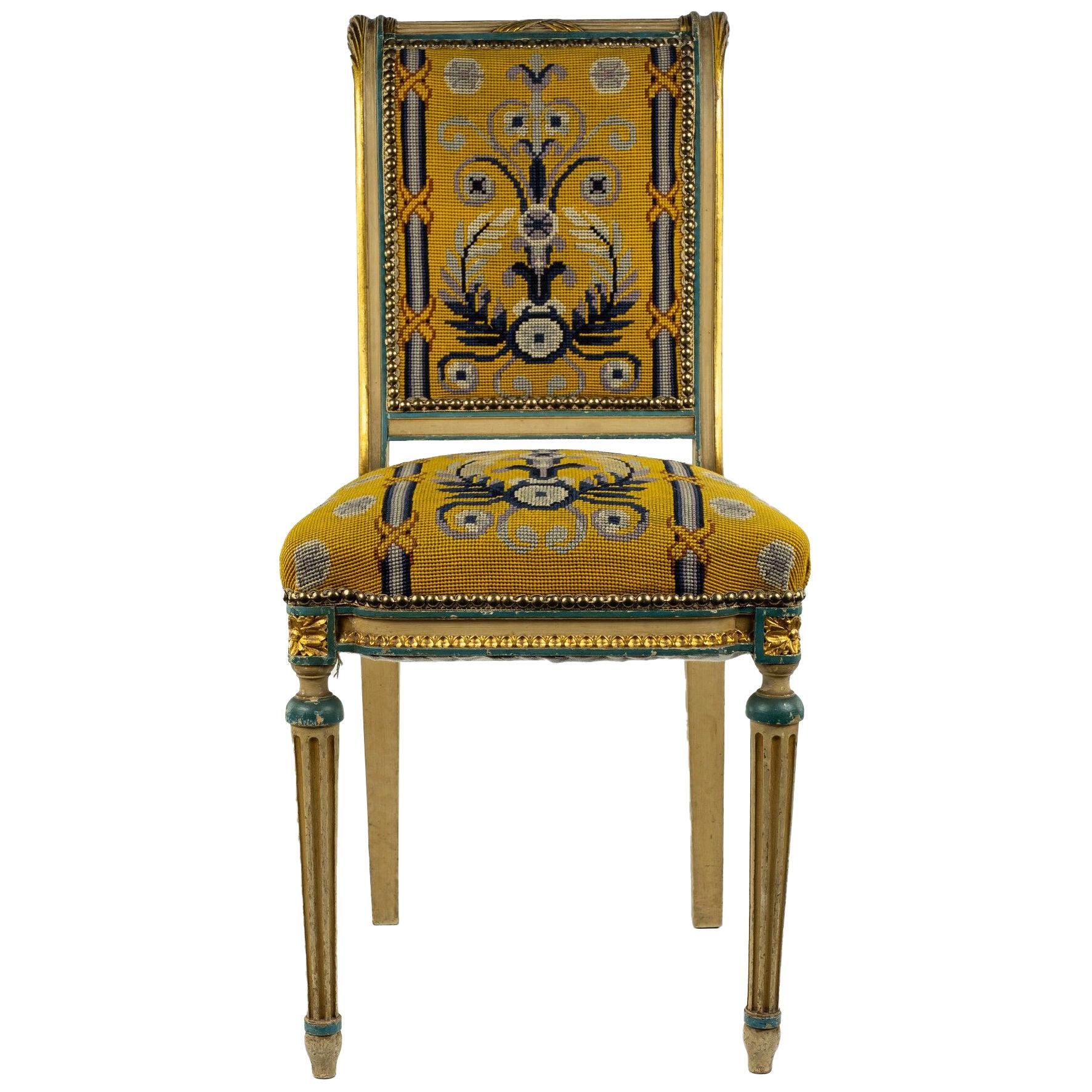 Louis XVI Style Needlepoint Chair