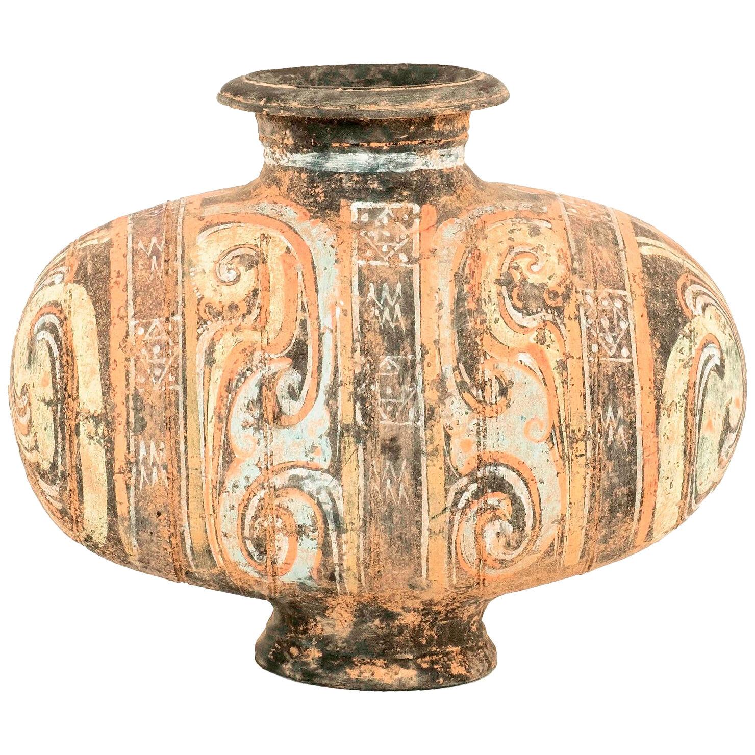 Han Dynasty Earthware Cocoon Jar Circa 206 BC-220 AD