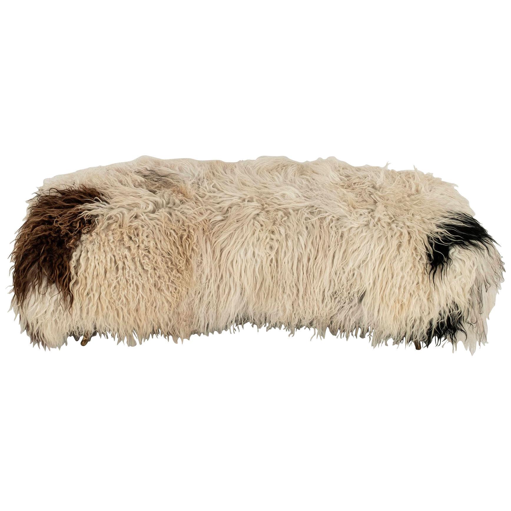 Beastly Sheepskin Fur Bench