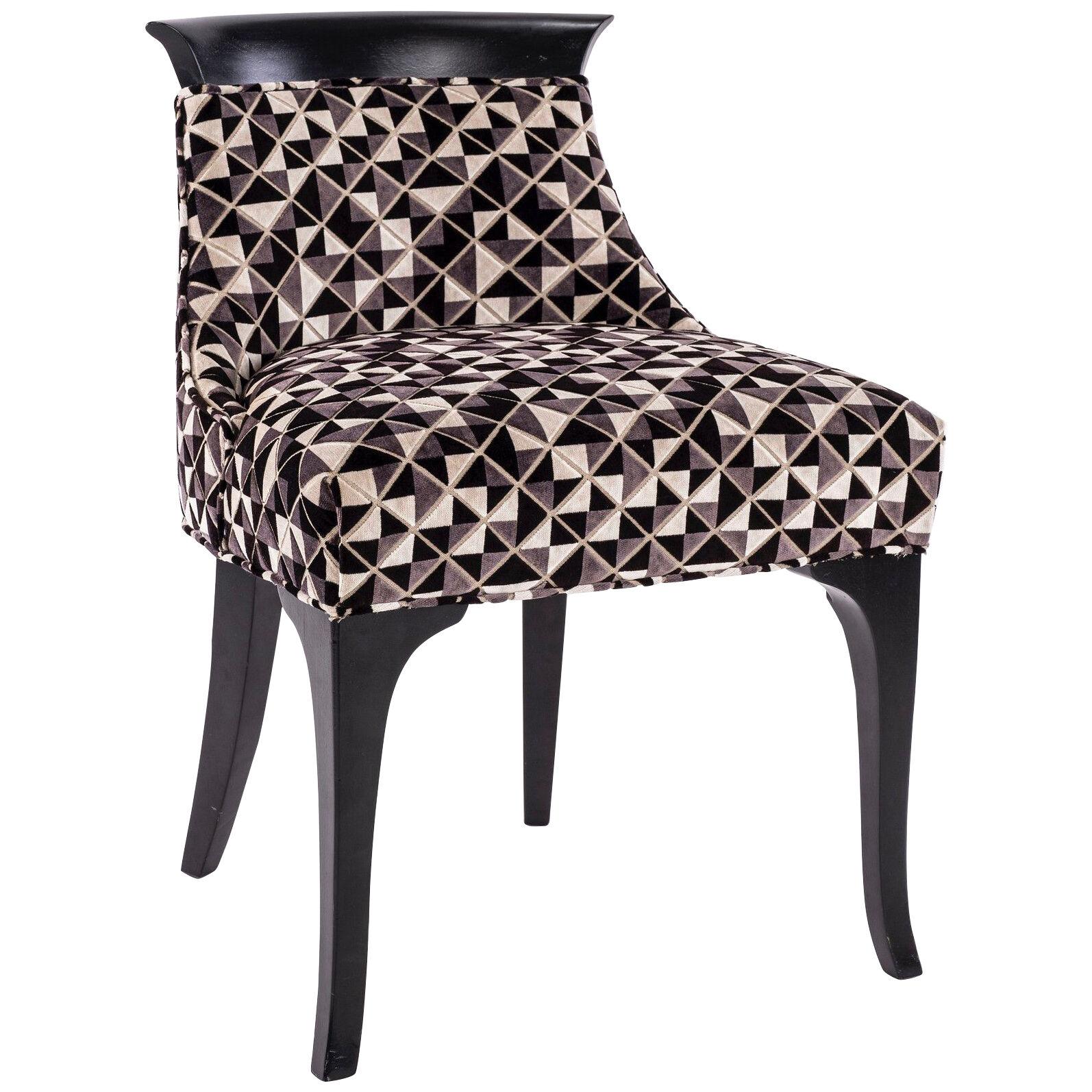 Black and White Slipper Chair