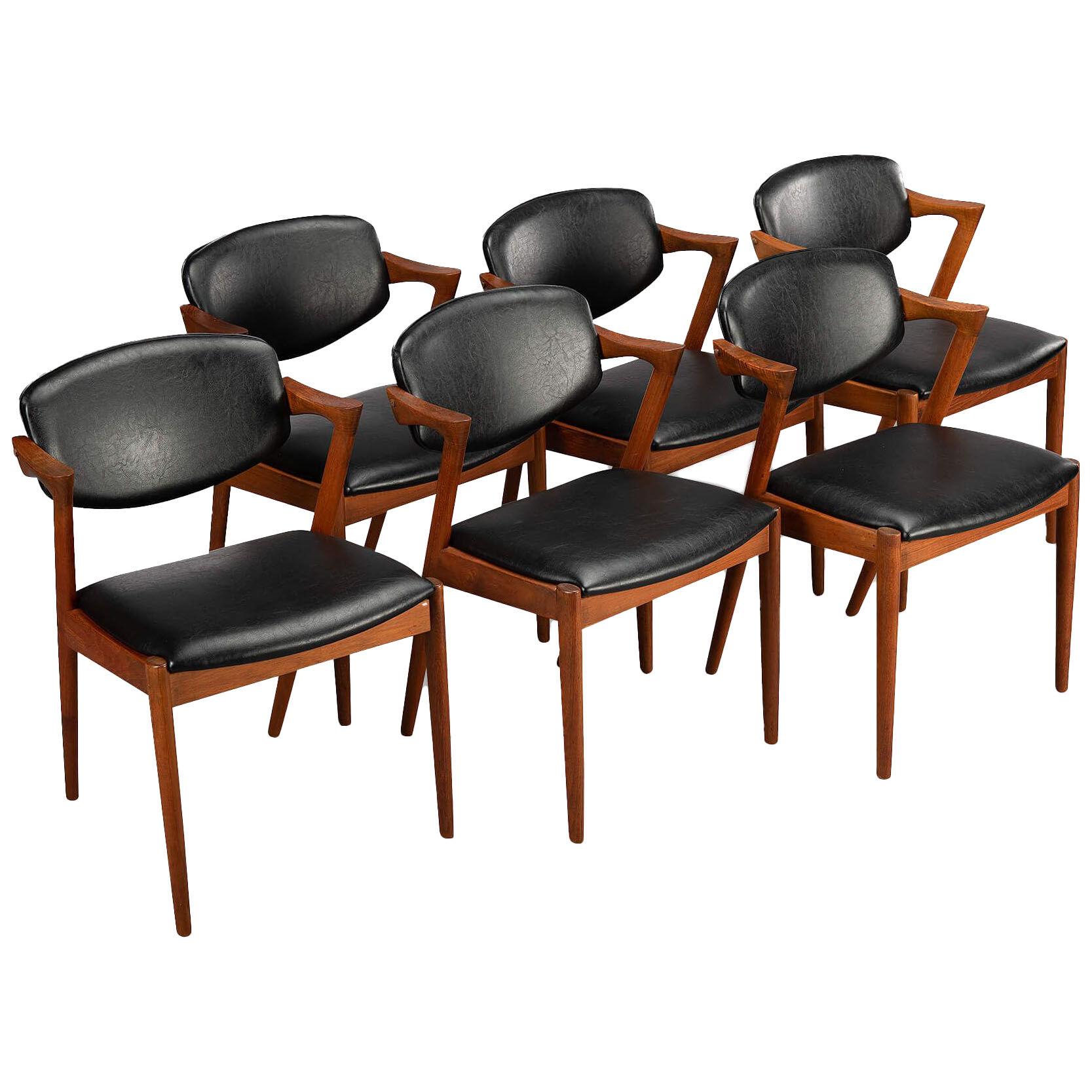 Z chair No.42 by Kai Kristiansen, set of 6