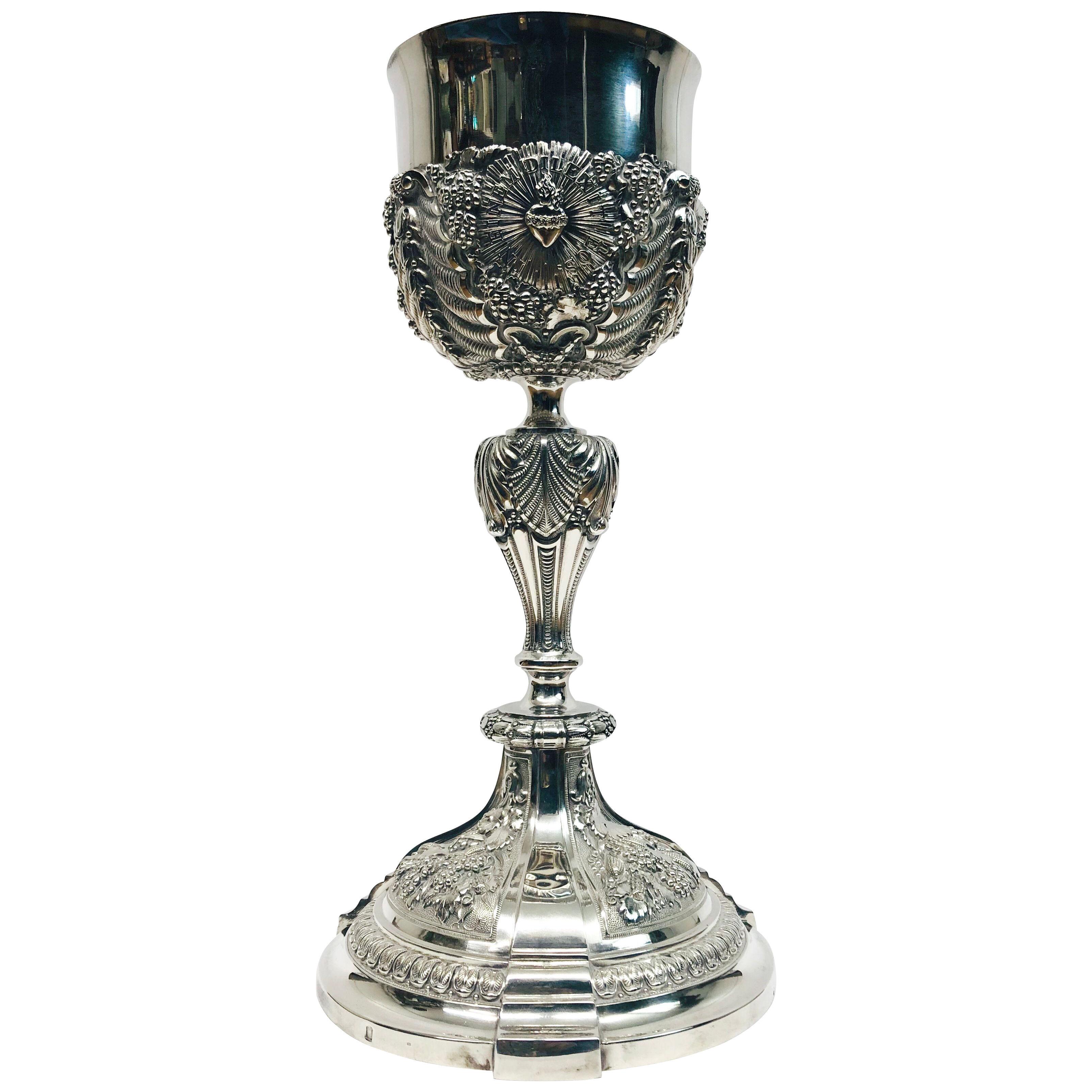 A Belgian silver chalice