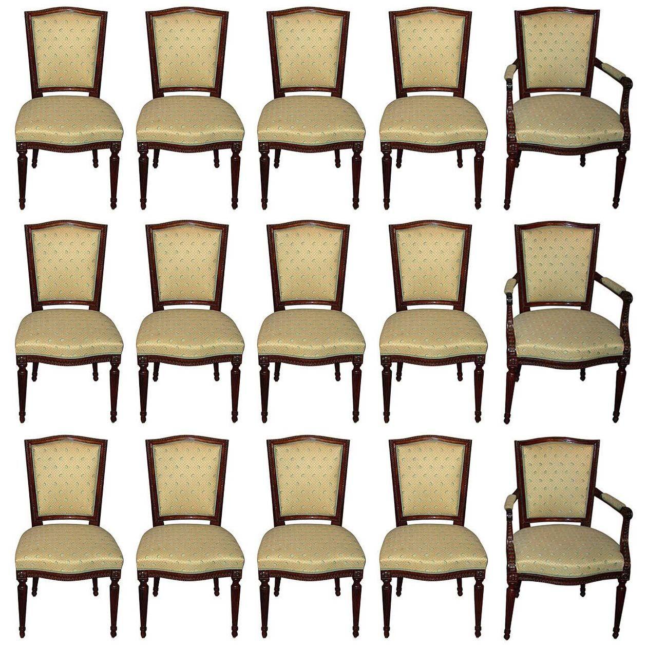 A Dutch suite of 12 chairs and 3 armchairs