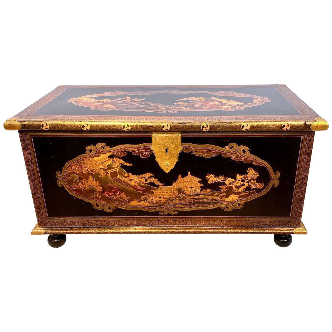 A Japanese lacquer chest
