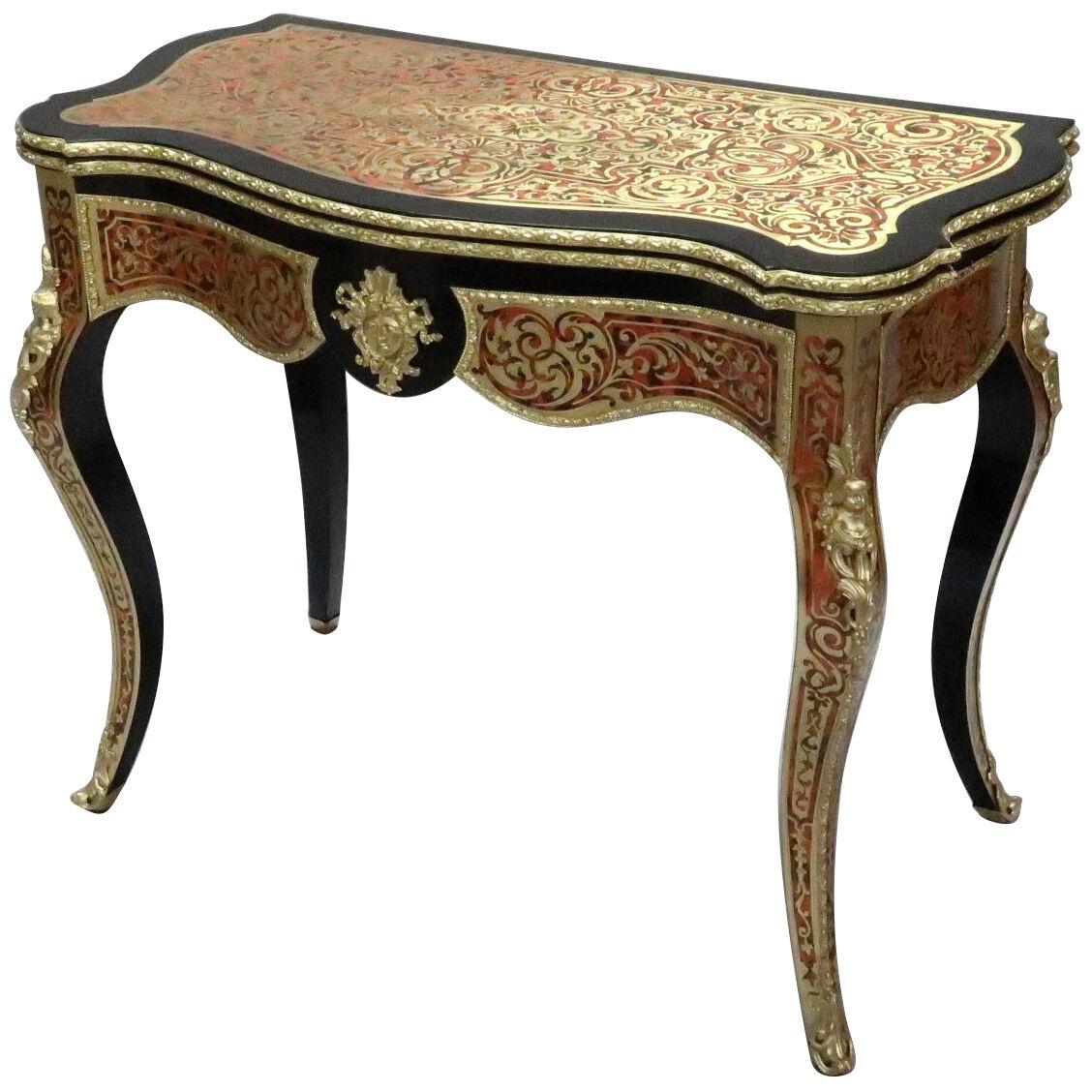 French Louis XV Style Boulle Games Occasional Table