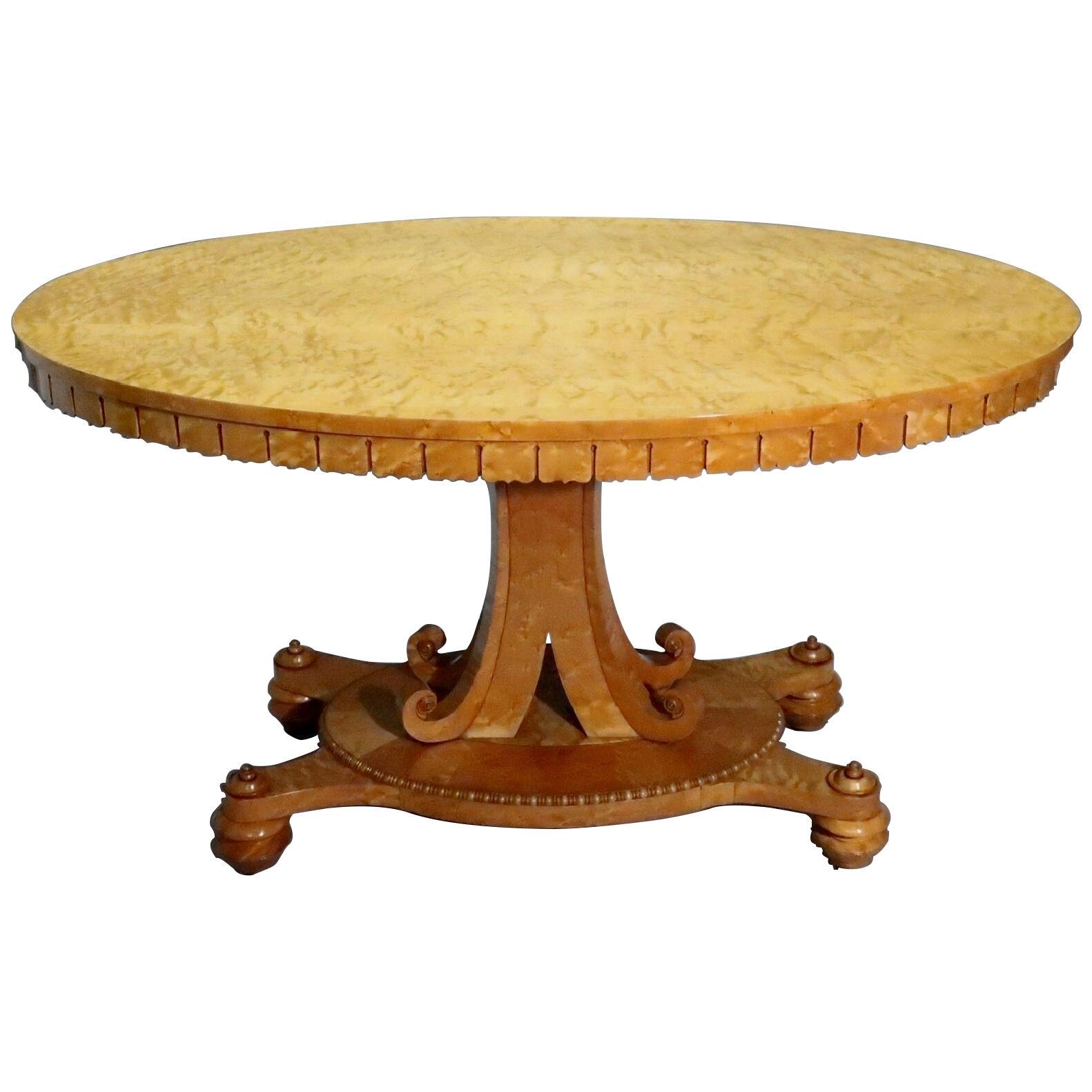 Late Regency Birds Eye Maple Centre Table Attributed to Gillows