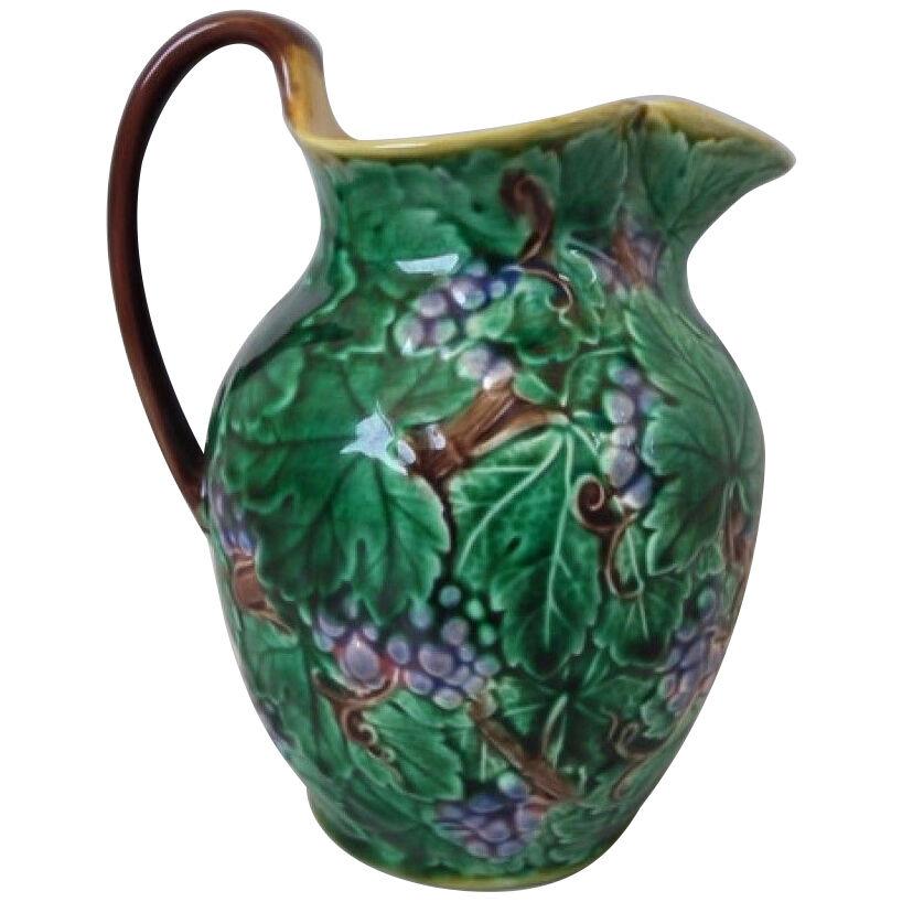 Wedgwood Majolica grape vine pitcher