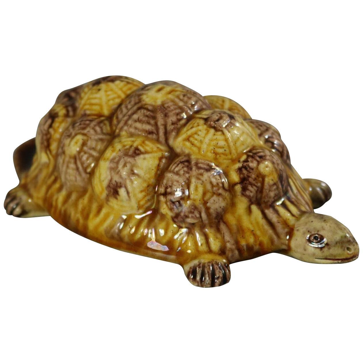 Portuguese Palissy Majolica Tortoise Figure