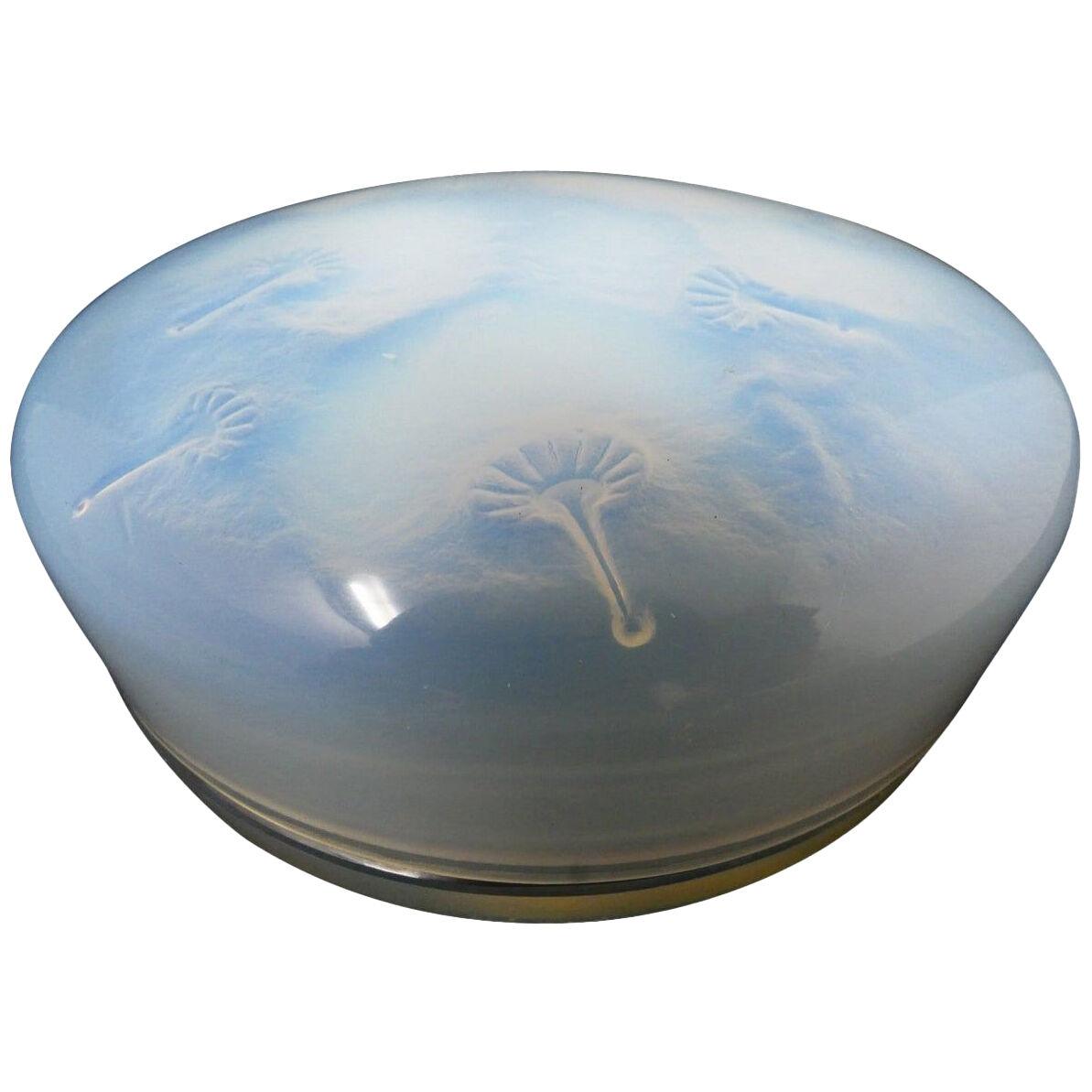 Rene Lalique Glass Opalescent 'Houppes' Box
