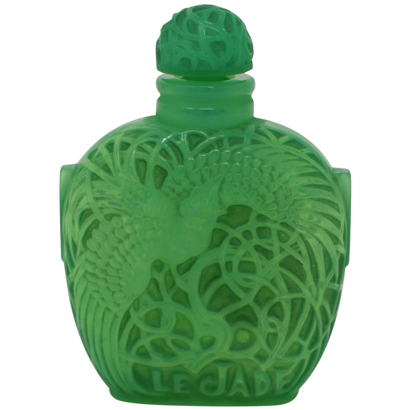 Rene Lalique Green Glass 'Le Jade' Perfume Bottle