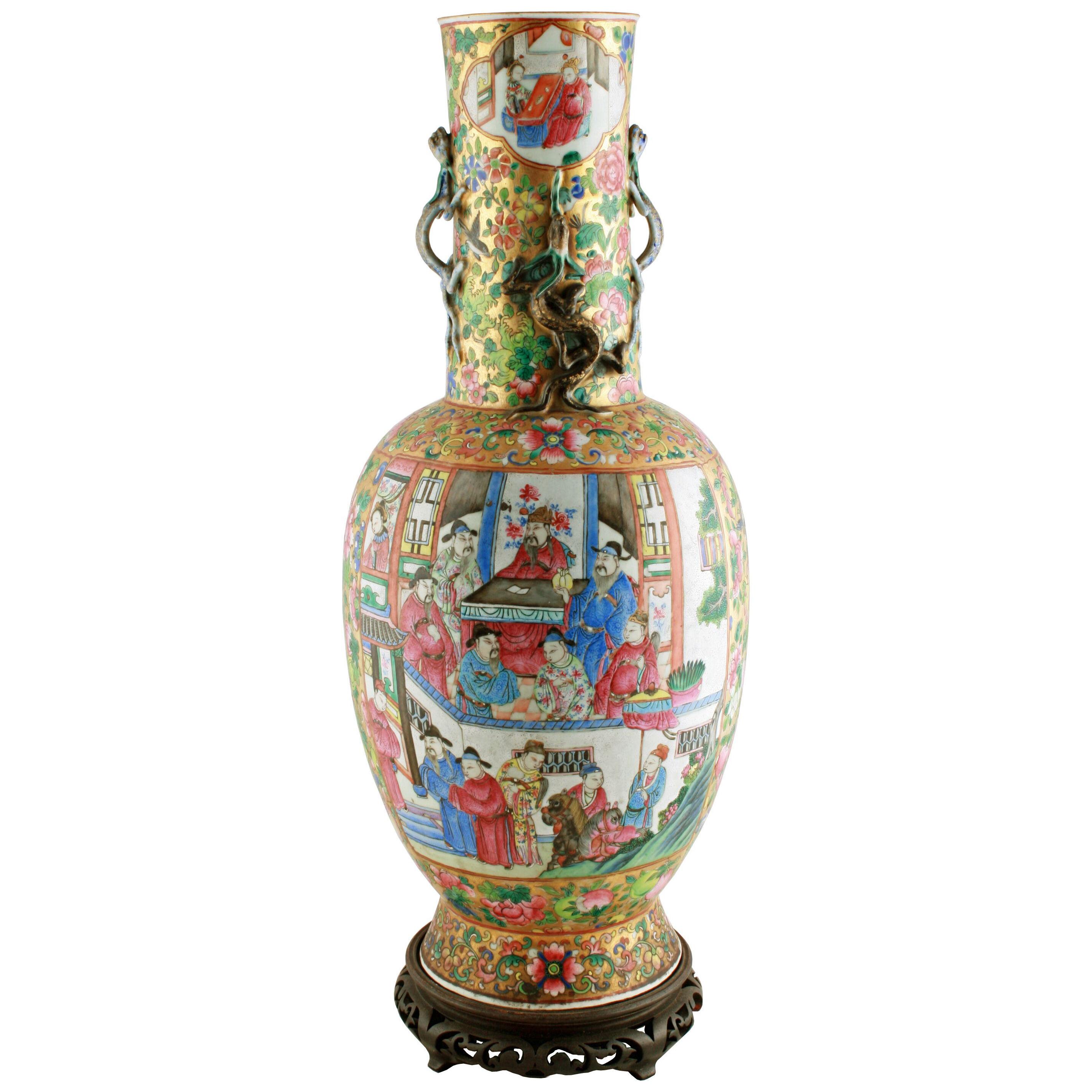 19th Century Chinese Canton Vase