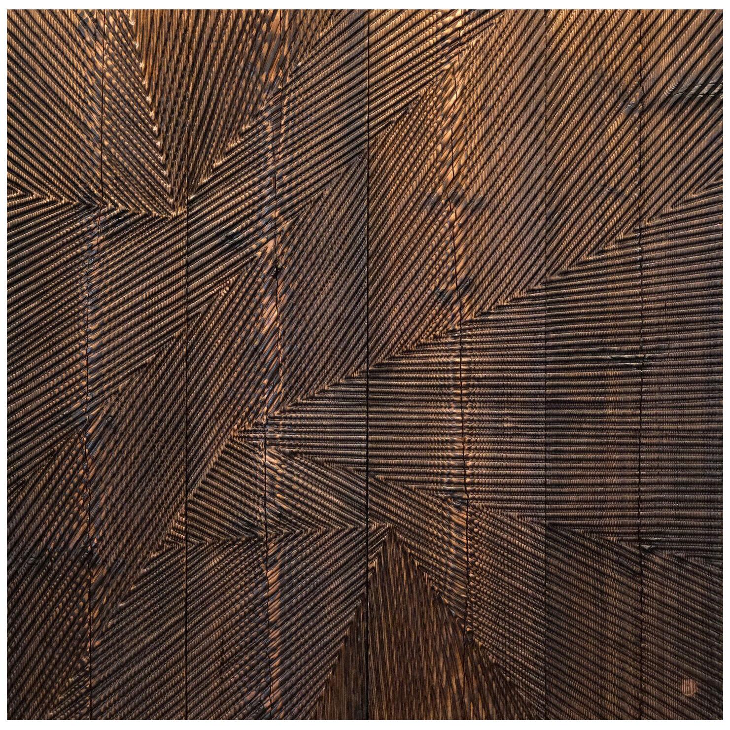 Sculpted Wood Panel Kaleidoscope by Etienne Moyat One-off Douglas-fir Wood