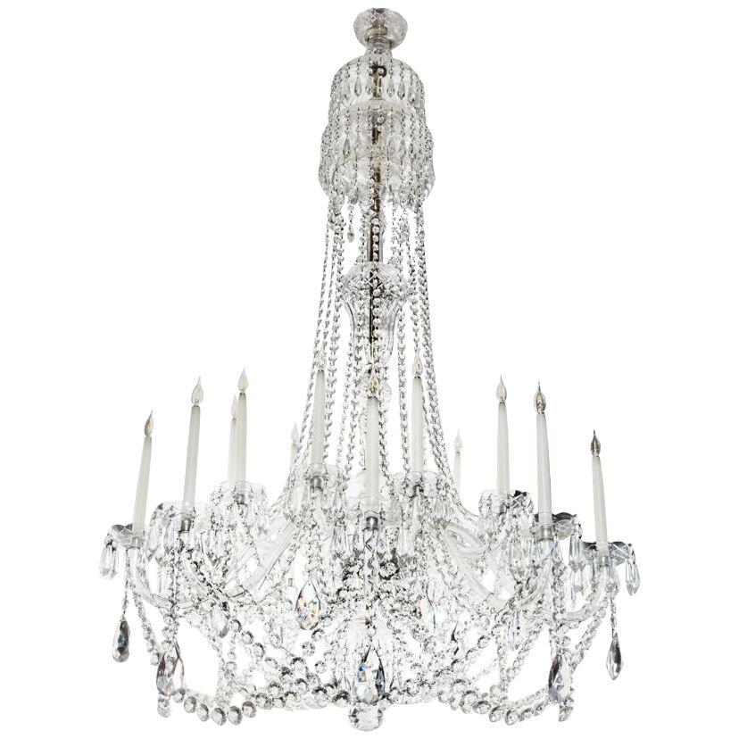 Early 20th Century English Crystal Chandelier