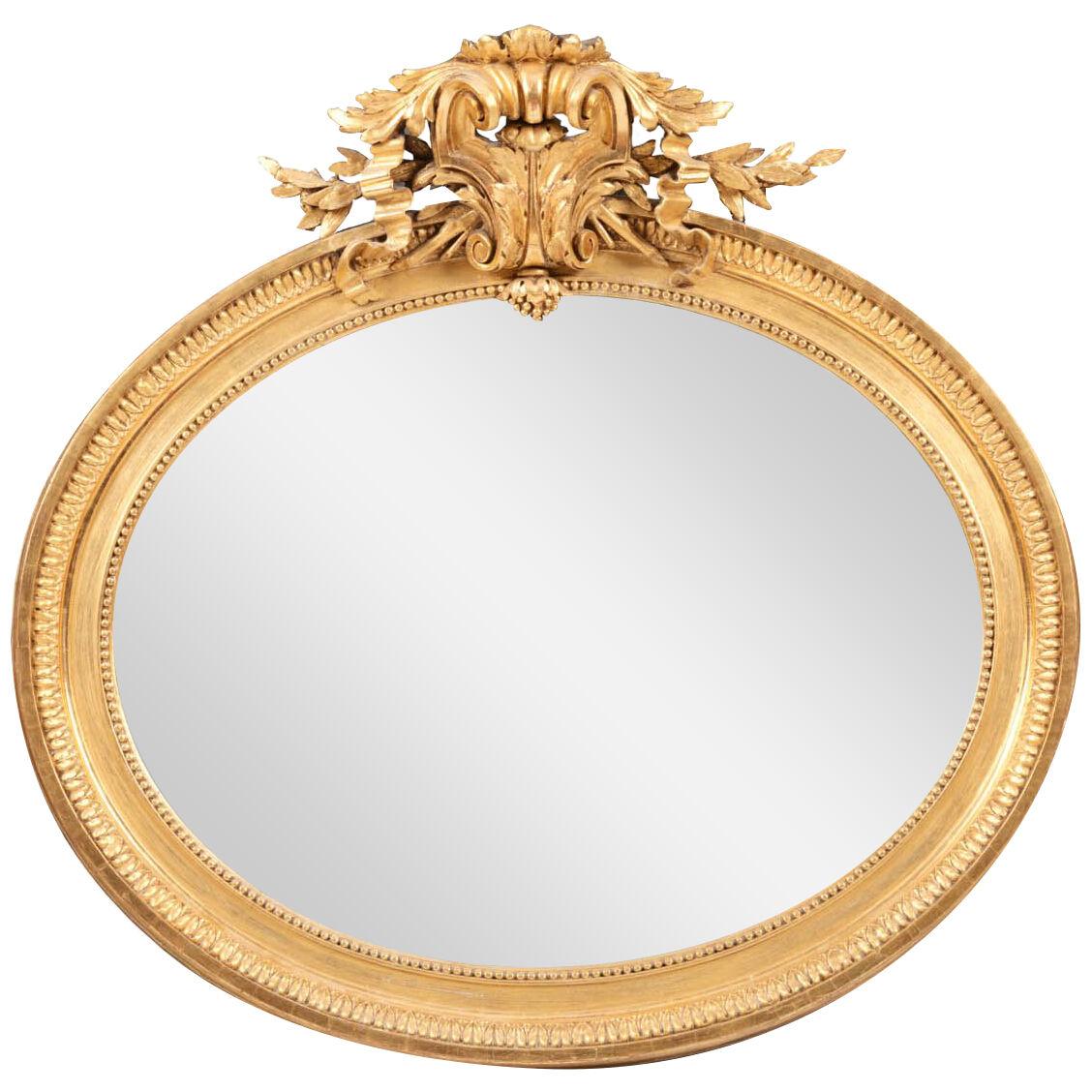 19th Century Oval Gilt Mirror
