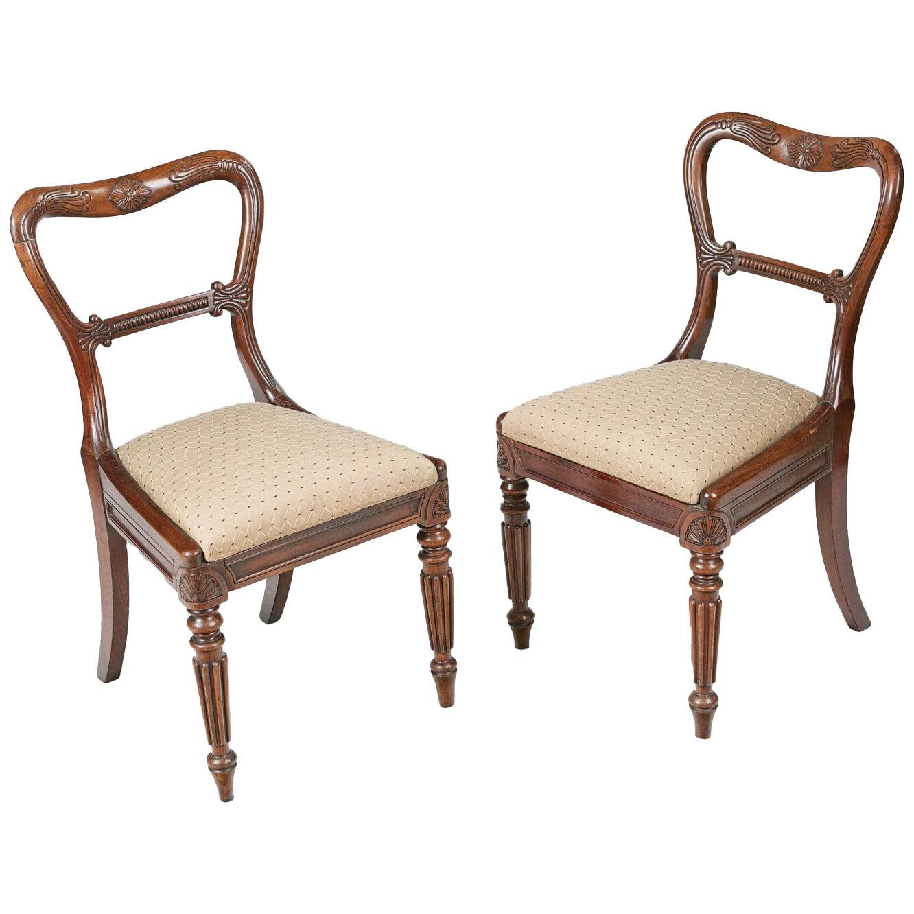 Early 19th Century George IV Pair of Chairs by Gillows of Lancaster and London