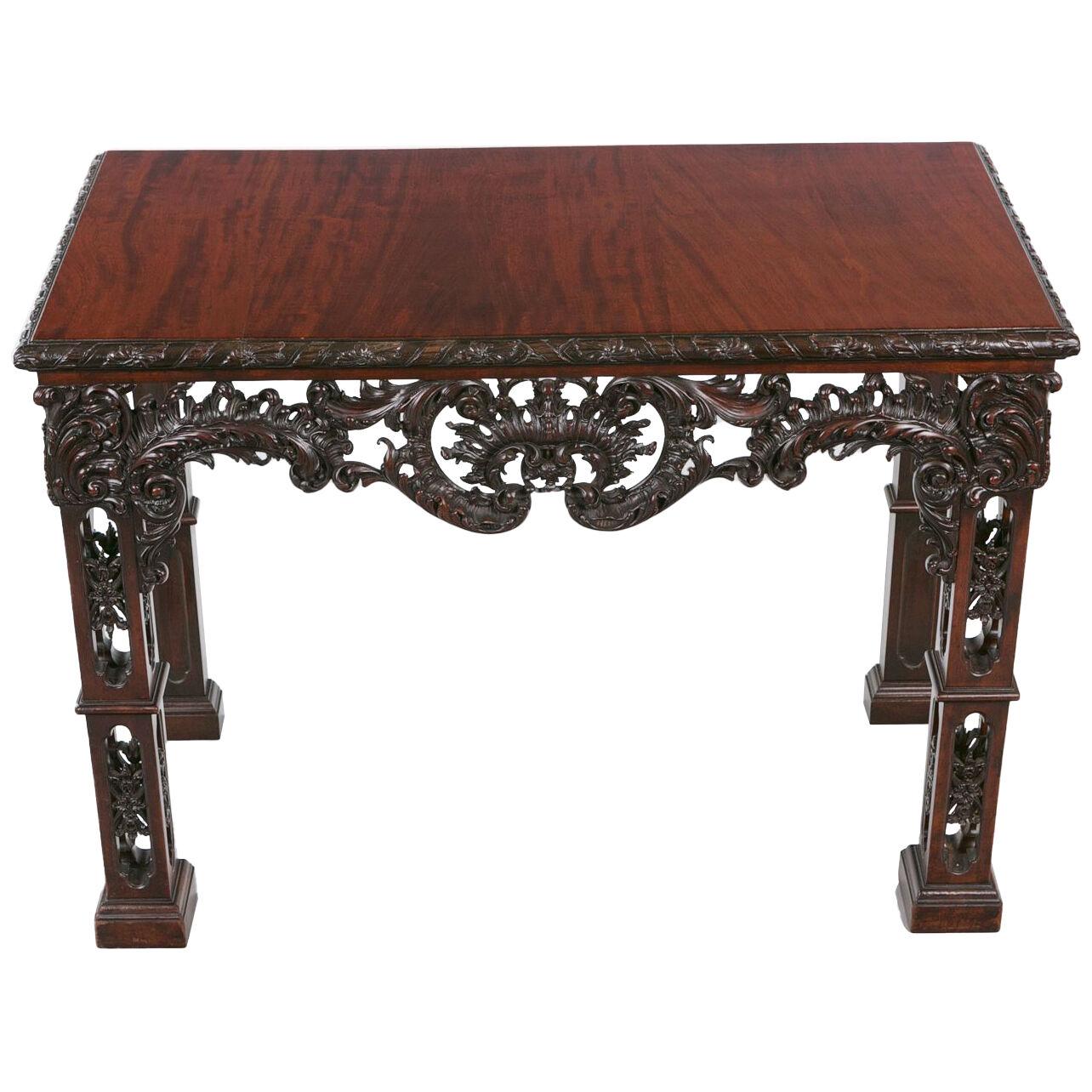 18th Century Irish Side Table after Thomas Chippendale