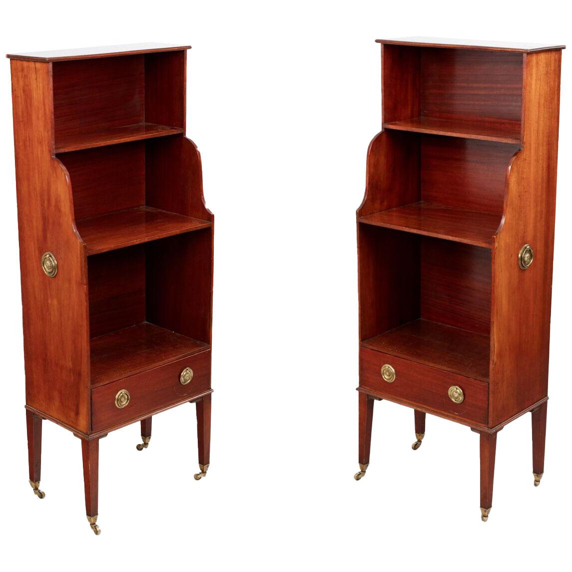 Pair of Miniature Waterfall Bookcases