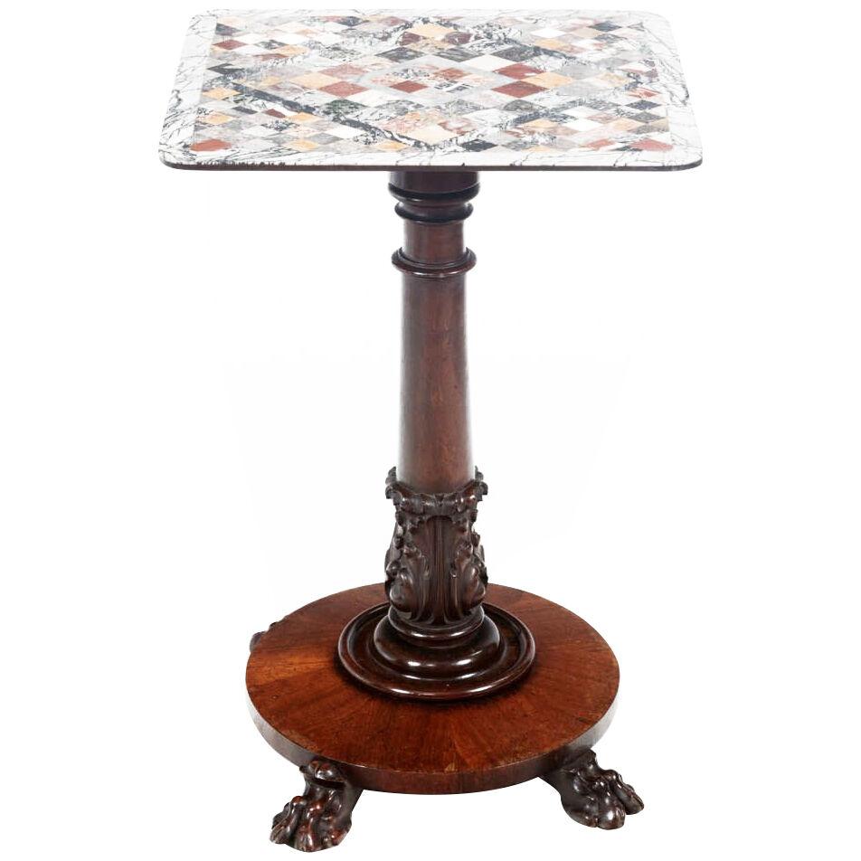 19th Century Stone Topped Occasional Specimen Table