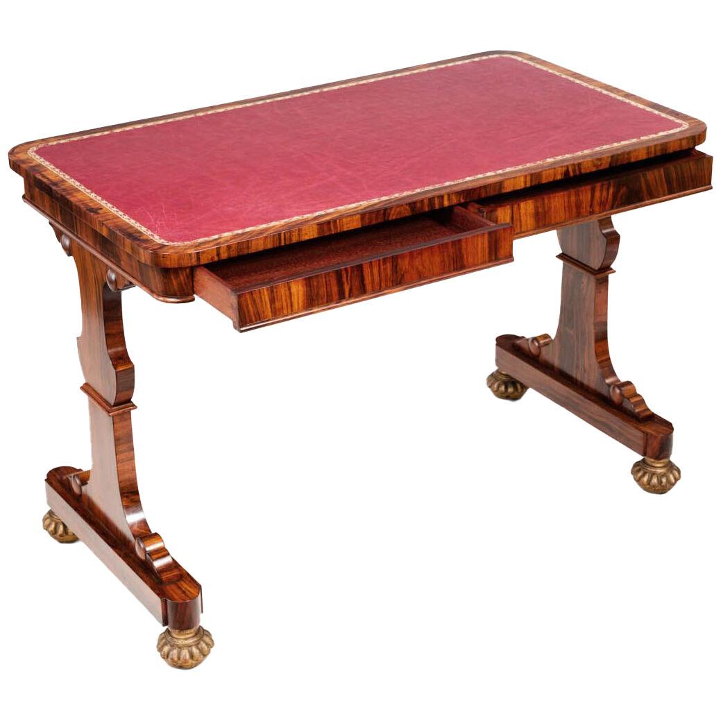 19th Century William IV Rosewood Library Table